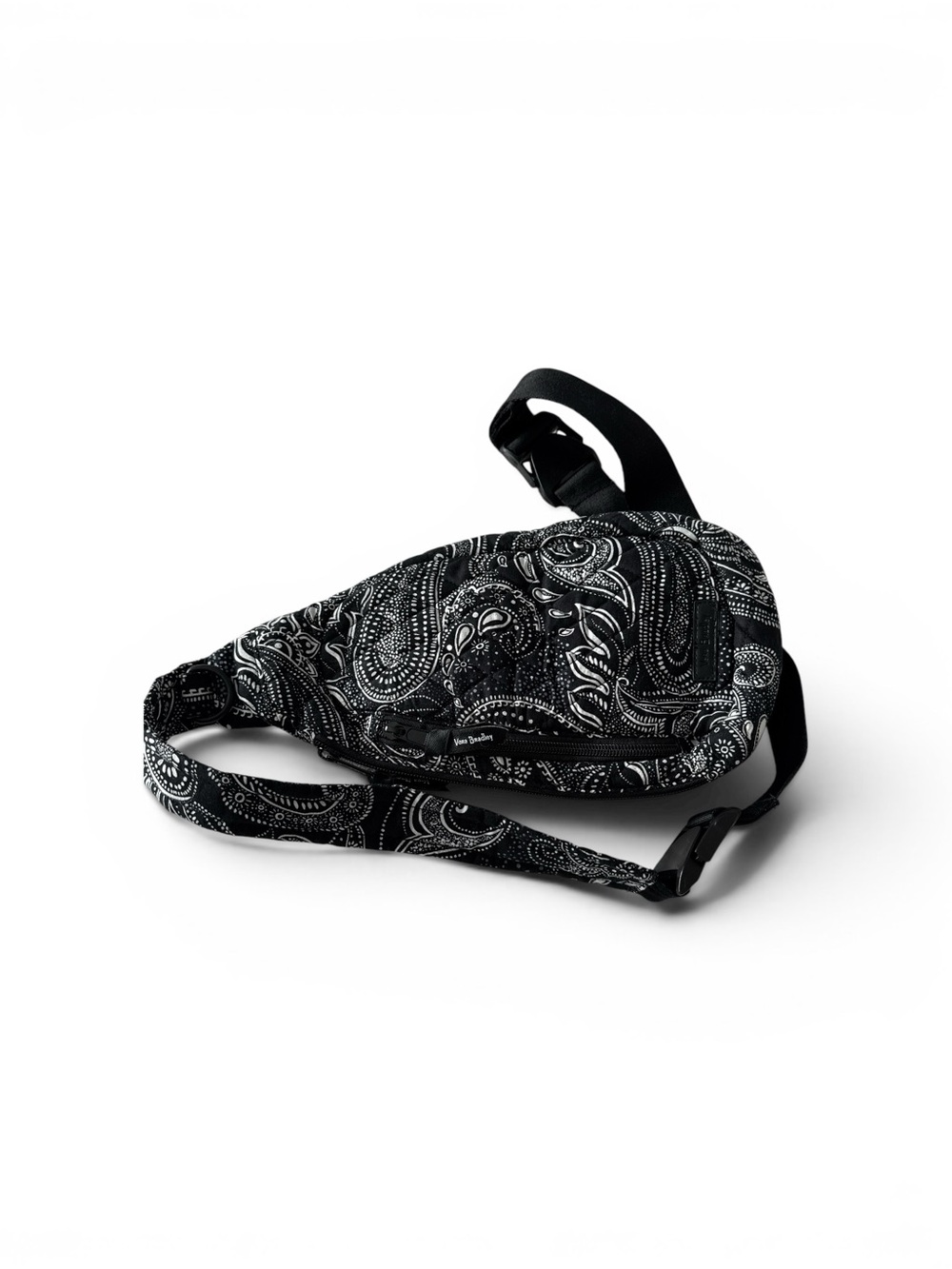 Vera Bradley Black & White Paisley Sling Backpack Crossbody Bag